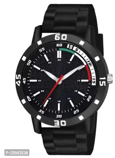 Stylish Black PU Analog For Men-thumb2