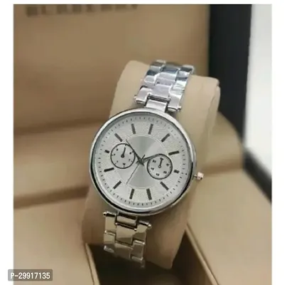 Stylish Silver Metal Analog Watches For Women