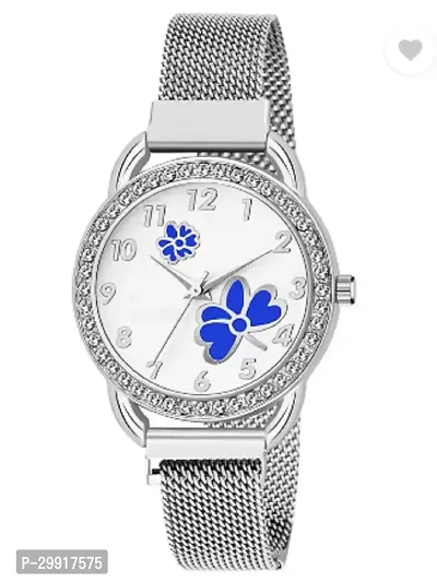 Stylish White Metal Analog Watches For Women