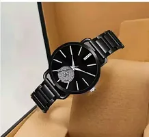 Stylish Black Metal Analog Watches For Women-thumb3