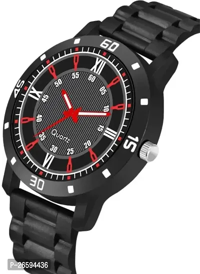 Stylish Black PU Analog Watches For Men-thumb4