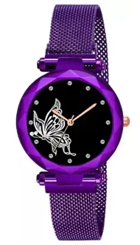 Stylish Black Metal Analog Watches For Women-thumb1