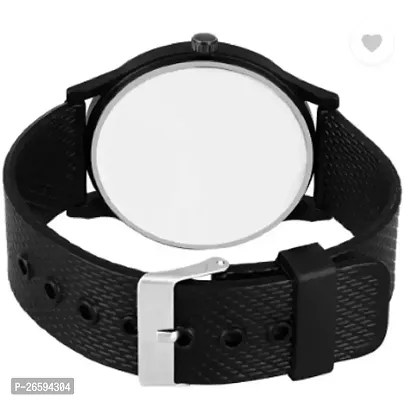 Stylish Black PU Analog Watches For Men-thumb2