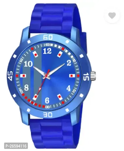 Stylish Blue PU Analog Watches For Men-thumb0