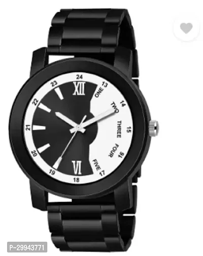 Stylish Black PU Analog For Men-thumb0