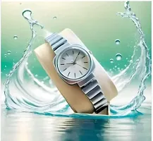 Stylish Silver Metal Analog Watches For Women-thumb2