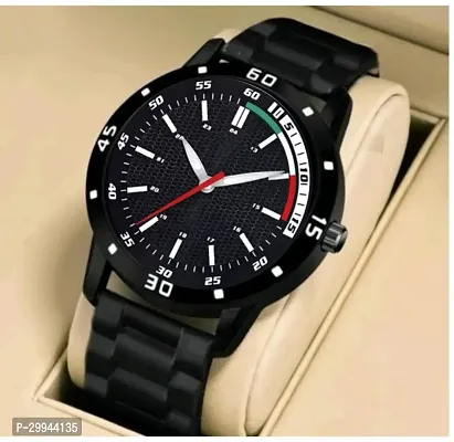 Stylish Black PU Analog For Men