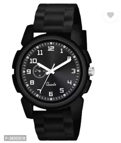 Stylish Black PU Analog Watch For Men-thumb0