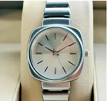 Stylish Silver Metal Analog Watches For Women-thumb1