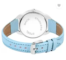 Stylish Blue Genuine Leather Analog Watches For Women-thumb2