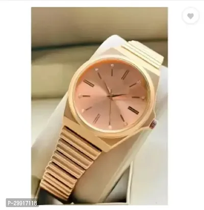 Stylish Golden Metal Analog Watches For Women-thumb0