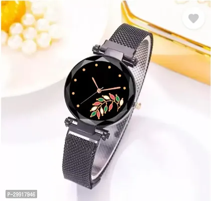 Stylish Black Metal Analog Watches For Women-thumb0