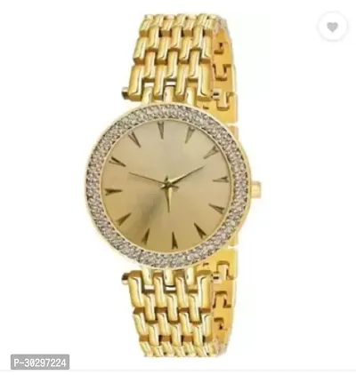 Stylish Golden Metal Analog Watches For Women-thumb0