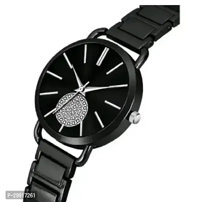 Stylish Black Metal Analog Watches For Women-thumb2