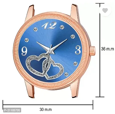 Analog Watch - For Girls Blue Heart Dial Sky-blue Leather Strap Watch For Girl-thumb4