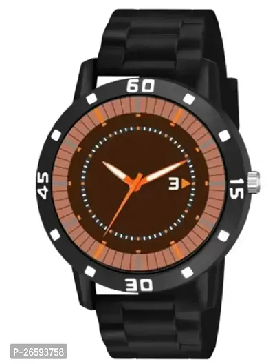 Stylish Brown PU Analog Watches For Men-thumb2