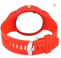 Stylish Red PU Analog Watches For Men-thumb1