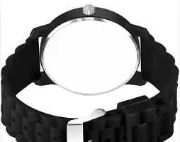 Stylish Black PU Analog Watch For Men-thumb1