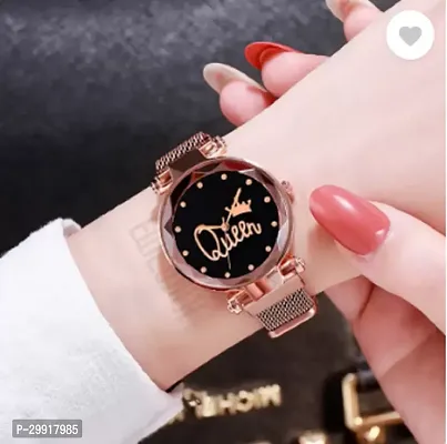 Stylish Black Metal Analog Watches For Women-thumb0