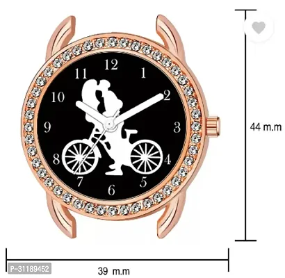 Analog Watch - For Girls New Cycle Black Dial Rose Gold Magnet Strap Watch For Girl-thumb4