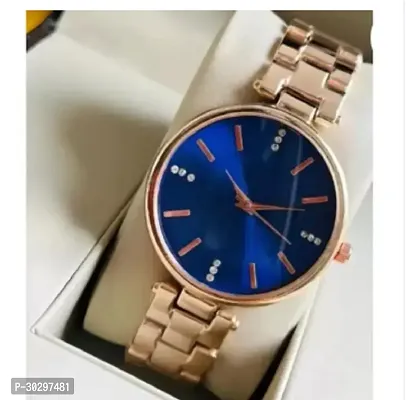 Stylish Golden Metal Analog Watches For Women-thumb0