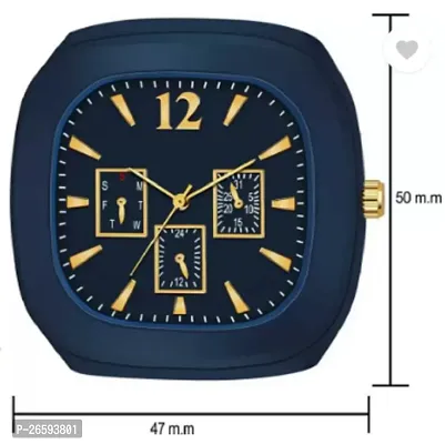 Stylish Blue PU Analog Watches For Men-thumb3