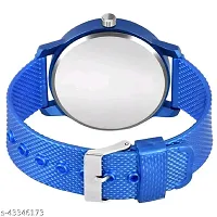 Stylish Blue PU Analog Watches For Men-thumb1