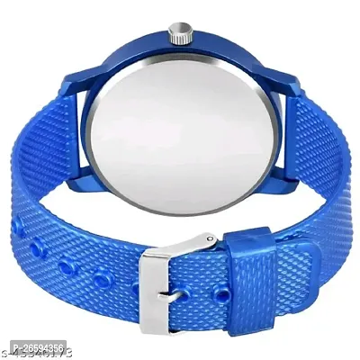 Stylish Blue PU Analog Watches For Men-thumb2