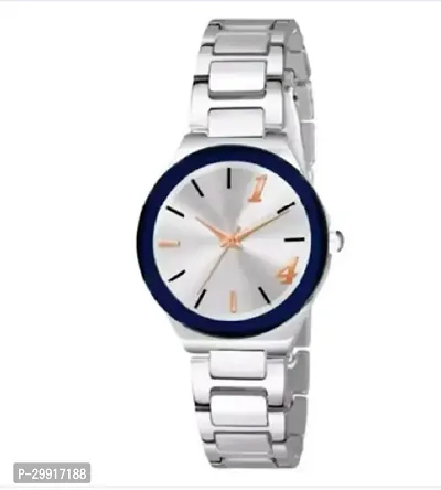 Stylish Silver Metal Analog Watches For Women-thumb0