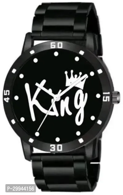 Stylish Black PU Analog For Men-thumb2