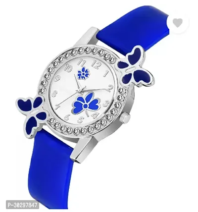 Stylish Blue PU Analog Watches For Women-thumb2