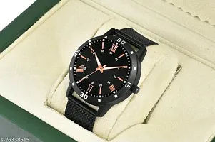 Stylish Black PU Analog Watches For Men-thumb1