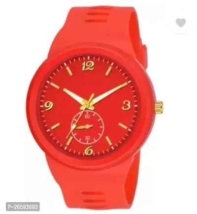 Stylish Red PU Analog Watches For Men-thumb3