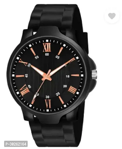 Stylish Black PU Analog Watch For Men