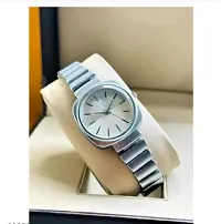 Stylish Silver Metal Analog Watches For Women-thumb1