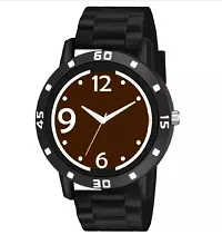 Stylish Black PU Analog For Men-thumb1