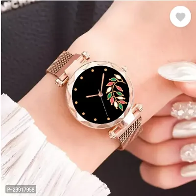 Stylish Black Metal Analog Watches For Women-thumb0