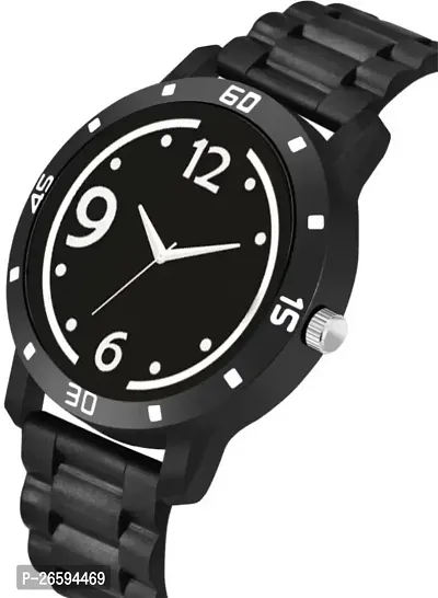 Stylish Black PU Analog Watches For Men-thumb4