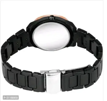 Miss Perfect Black Dial Rose Ring Cash Black Belt Women Watch-thumb3