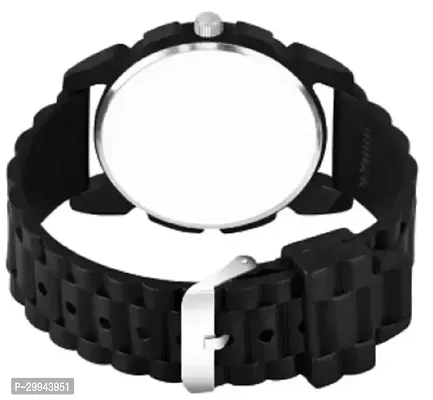 Stylish Black PU Analog For Men-thumb3