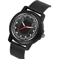 Stylish Black Pu Analog Watch For Men-thumb2