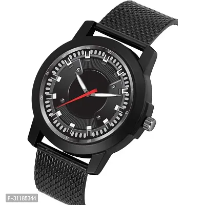 Stylish Black Pu Analog Watch For Men-thumb3