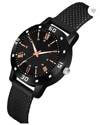 Stylish Black PU Analog Watches For Women-thumb2