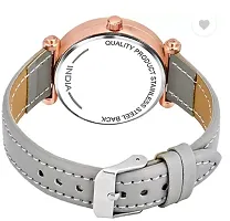 Stylish Grey Genuine Leather Analog Watches For Women-thumb2