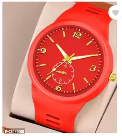 Stylish Red PU Analog Watches For Men-thumb0