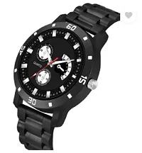 Stylish Black PU Analog Watches For Men-thumb2