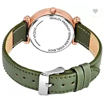 Stylish Green Genuine Leather Analog Watches For Women-thumb1