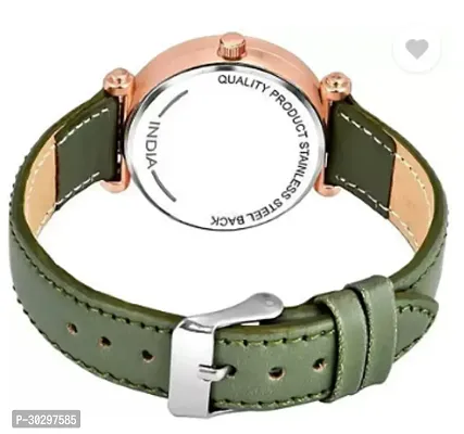 Stylish Green Genuine Leather Analog Watches For Women-thumb2