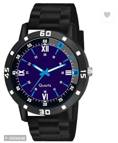 Stylish Blue PU Analog Watches For Men-thumb2