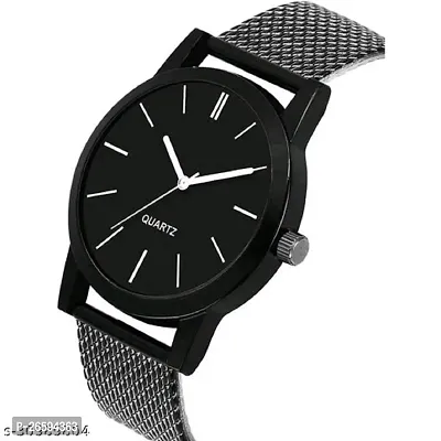 Stylish Black PU Analog Watches For Men-thumb2